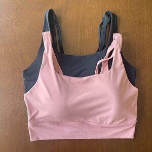 Set of 2 Nike Alate Dri-fit Padded Sports Bras Pink/Black